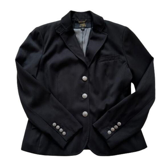 Allen by ABS Black Button Front Flap Pockets Long Sleeve Blazer Jacket Size 12 - Picture 12 of 12